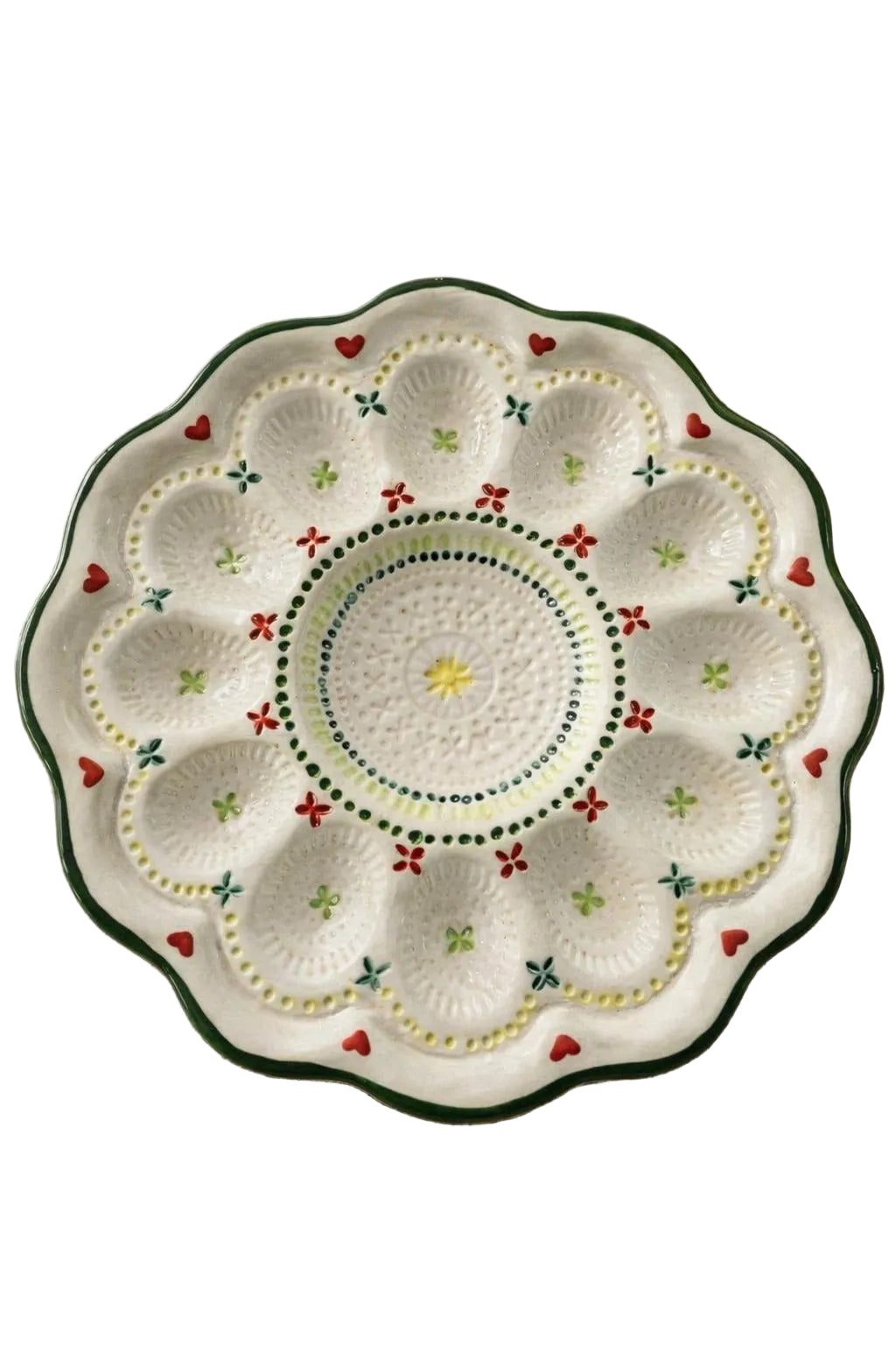 Ceramiczny talerz na jajka